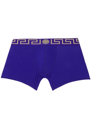 Versace Underwear Blue Greca Boxers