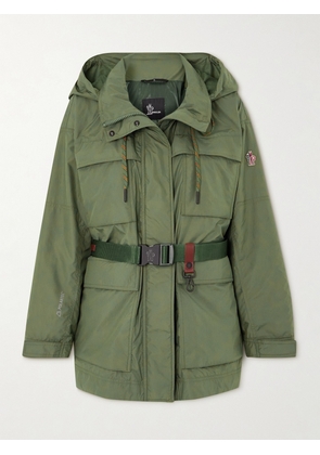 Moncler Grenoble - Nuvolau Polartec Belted Hooded Ripstop Jacket - Green - 00,0,1,2,3,4