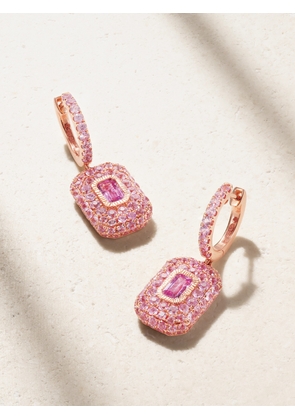SHAY - 18-karat Rose Gold Sapphire Earrings - Pink - One size