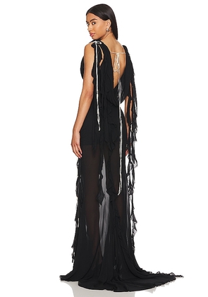 Aniye Records Lea Long Dress in Black. Size 38/XS, 42/M, 44/L.
