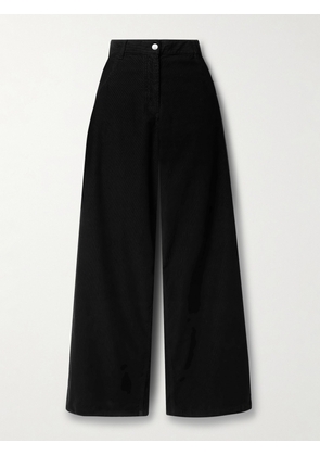 The Row - Chan Cotton-corduroy Wide-leg Pants - Black - US0,US2,US4,US6,US8,US10,US12
