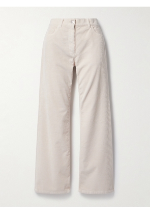 The Row - Dan Cotton-corduroy Mid-rise Wide-leg Pants - Off-white - US0,US2,US4,US6,US8,US10,US12,US14