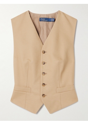 Polo Ralph Lauren - Pauline Cotton And Wool-blend Twill Vest - Brown - US0,US2,US4,US6,US8,US10
