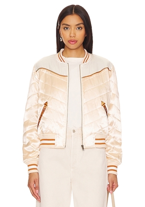 MOTHER The Flying Colors Jacket in Metallic Neutral. Size S, XS.