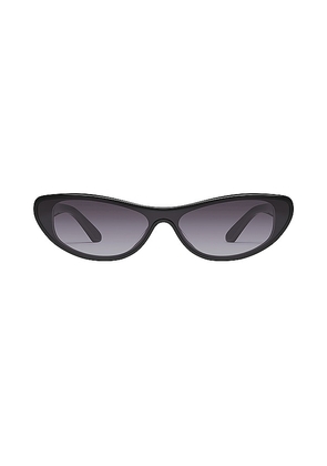 Quay X Guizio Slate Cat Eye Sunglasses in Black.