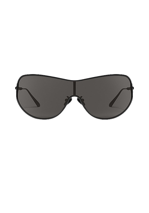 Quay X Guizio Balance Shield Sunglasses in Black.