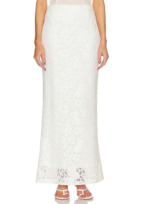 SANS FAFF Florence Maxi Skirt in White. Size M, S, XS.