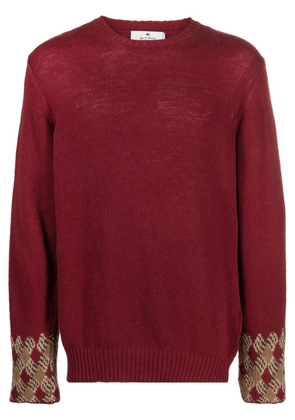 ETRO intarsia-knit virgin wool jumper - Red