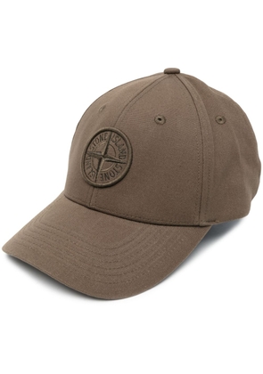 Stone Island Compass-motif cotton baseball cap - Green