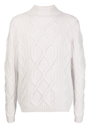 N.Peal cable-knit organic-cashmere jumper - Grey