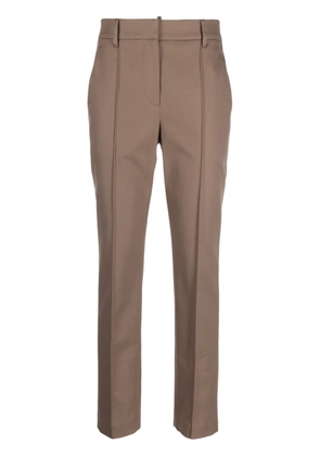 Brunello Cucinelli slim-leg stretch-cotton trousers - Neutrals
