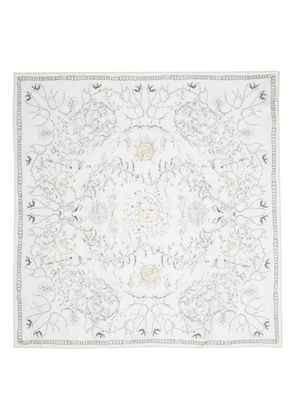 Fabiana Filippi botanical-print square scarf - White