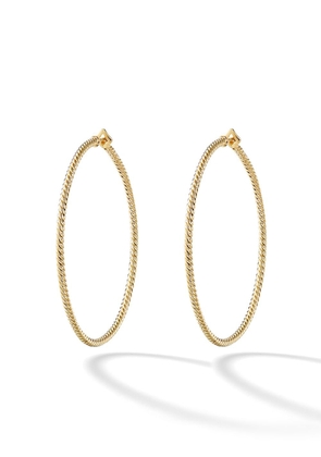 David Yurman 18kt yellow gold Cable Classics hoop earrings