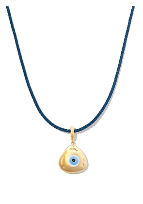 Lauren Rubinski 14kt yellow gold evil eye charm necklace