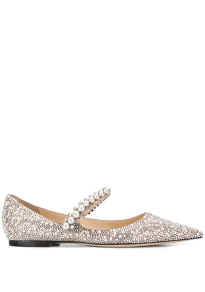 Jimmy Choo Baily embellished slippers - Neutrals