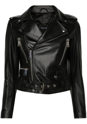 Manokhi leather biker jacket - Black