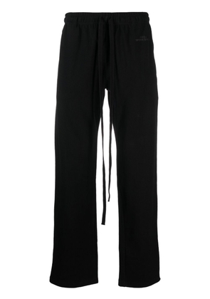 032c oversize-drawstring straight-leg trousers - Black