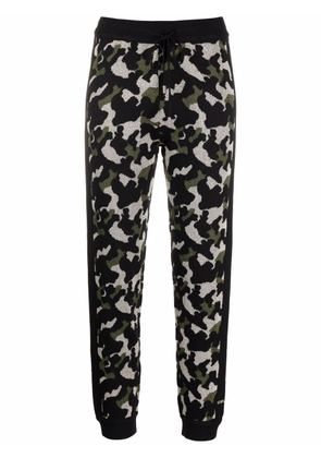 LIU JO camouflage-print drawstring-waist track trousers - Black