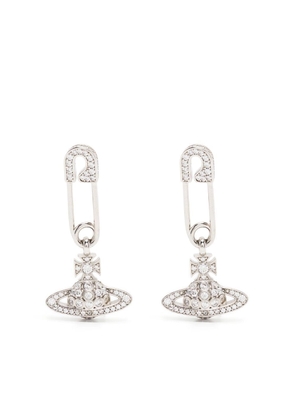 Vivienne Westwood safety pin detail earrings - Silver