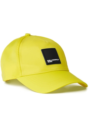 Karl Lagerfeld Jeans logo-patch baseball hat - Yellow