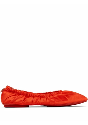 Jimmy Choo Bardo satin slippers - Orange