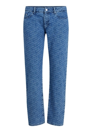 Karl Lagerfeld logo-print low-rise jeans - Blue