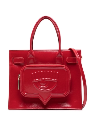Chiara Ferragni Eyelike zip-up faux-leather tote bag - Red