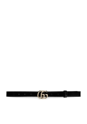 Gucci Patent Leather Gg Marmont Belt