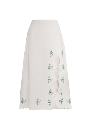 Sea Cotton-Blend Tania Midi Skirt