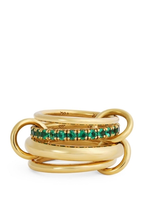 Spinelli Kilcollin Yellow Gold And Emerald Janssen Ring