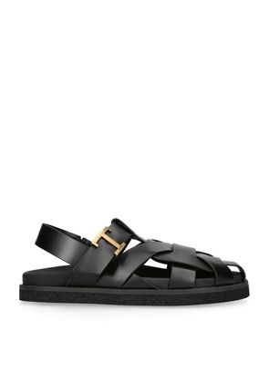 Tod'S Leather T Timeless Sandals