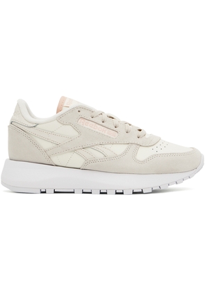 Reebok Classics Off-White & Taupe Classic Leather Sneakers