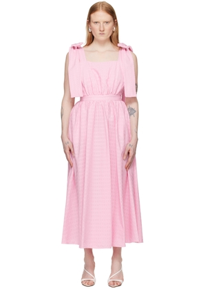 MSGM Pink Bow Maxi Dress