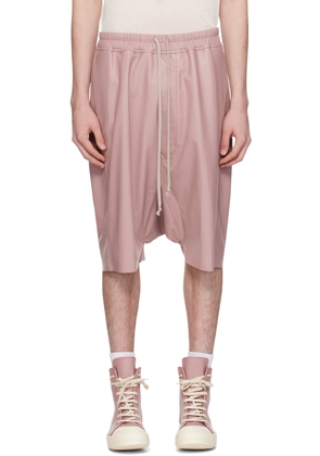 Rick Owens Pink Rick's Pods Leather Shorts
