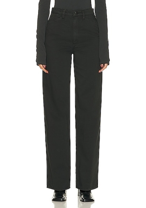 Lemaire High Waisted Straight Pant in Midnight Green - Army. Size 34 (also in 36, 38, 40, 42).