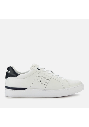 Coach Women's Lowline Leather Cupsole Trainers - Optic White/Midnight Navy - UK 6
