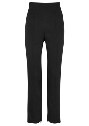 Khaite Lenn Slim-leg Satin Trousers - Black - 6 (UK10 / S)