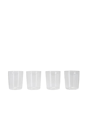 HAWKINS NEW YORK Essential Set Of 4 Medium Glasses in Clear - White. Size all.