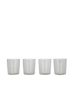 HAWKINS NEW YORK Essential Set Of 4 Medium Glasses in Smoke - Grey. Size all.