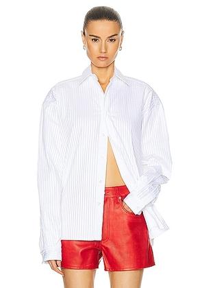 EZR Boxy Shirt in White - White. Size L (also in M, S, XS).