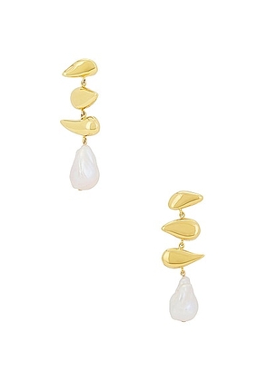 AGMES Flora Earrings in Gold Vermeil - Metallic Gold. Size all.