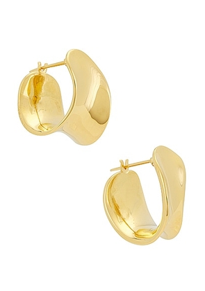 AGMES Mini Laila Hoop Earrings in Gold Vermeil - Metallic Gold. Size all.