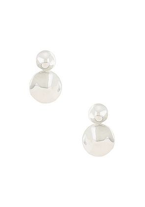 AGMES Short Stella Earrings in Sterling Silver - Metallic Silver. Size all.