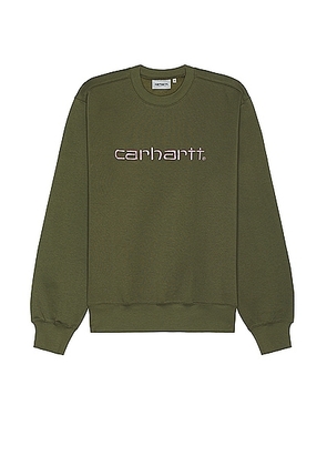 Carhartt WIP Carhartt Sweater in Dundee & Glassy Pink - Dark Green. Size L (also in M, S, XL/1X).