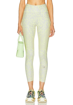 adidas by Stella McCartney True Purpose Optime Training 7/8 Legging in Blush Yellow & Chalk Pearl - Yellow. Size L (also in M, XS).
