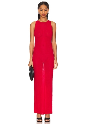 COTTON CITIZEN The Rio Maxi Dress in Red. Size M, S, XS.