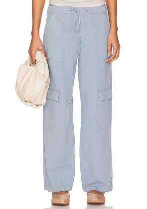 Hudson Jeans Drawstring Cargo Parachute Pant in Baby Blue. Size M, S, XL.