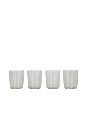 HAWKINS NEW YORK Essential Set Of 4 Medium Glasses in Grey.