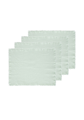 HAWKINS NEW YORK Essential Cotton Set Of 4 Placemats in Baby Blue,Sage.