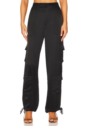 NICHOLAS Nori Utilitarian Drawcord Pants in Black. Size 0, 2, 4, 6, 8.